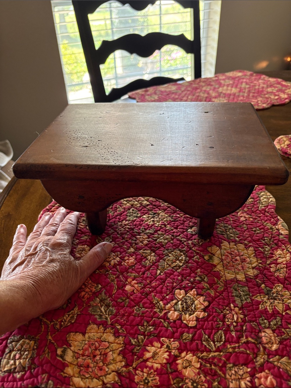 Wooden Gout Stool Handmade 1988